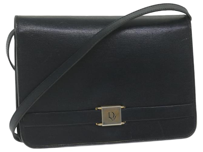 Christian Dior Honeycomb Canvas Shoulder Bag Black Auth bs10602  ref.1176887