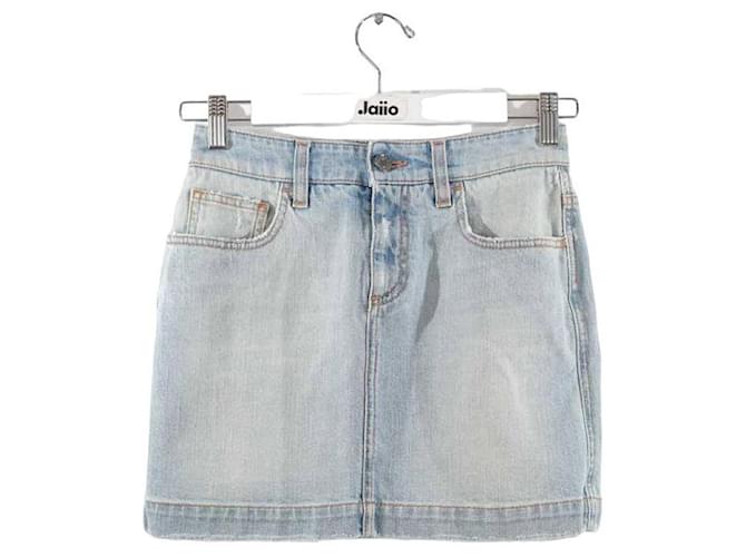 Dolce & Gabbana Cotton mini skirt Blue  ref.1176944