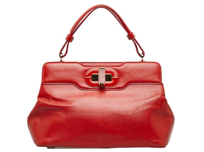Bulgari Red Leather  ref.1177063