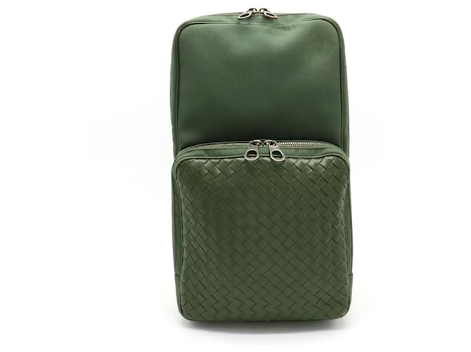 Bottega Veneta Intrecciato Green Leather  ref.1177149