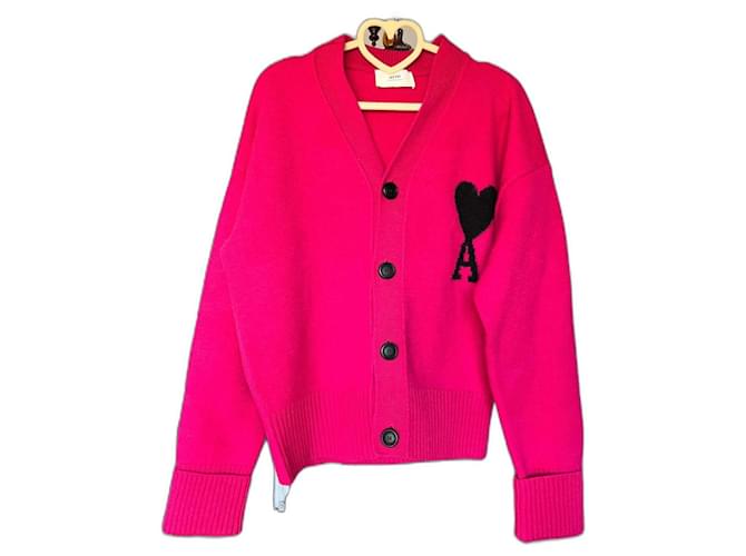 Ami Paris Paris friend vest Pink Wool  ref.1177183