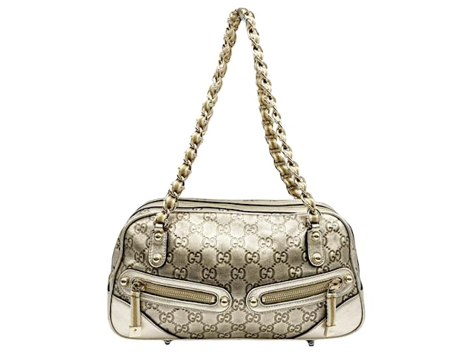 Gucci Guccissima Dorado Cuero  ref.1177195