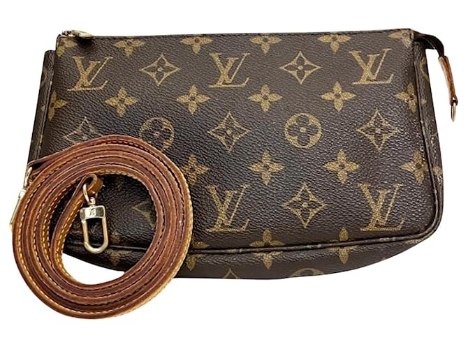 Louis Vuitton Pochette Accessoires Brown Cloth  ref.1177225