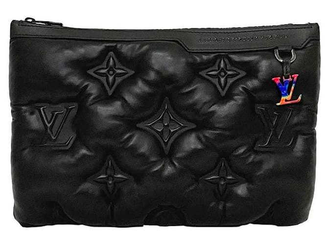 Louis Vuitton Pochette A4 Black Leather  ref.1177261