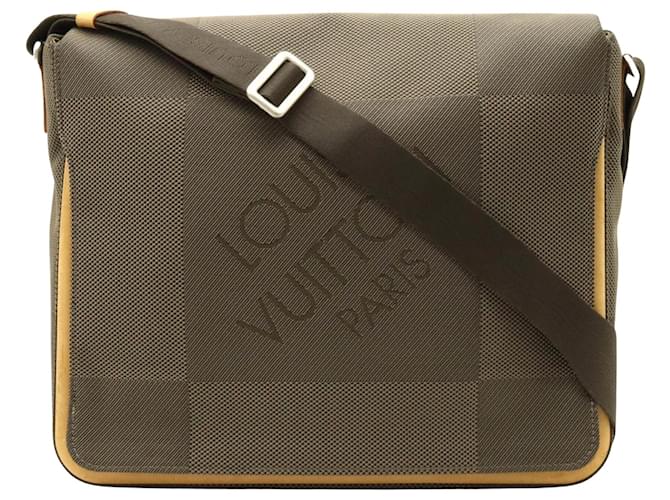 Louis Vuitton Messenger Braun Leinwand  ref.1177341