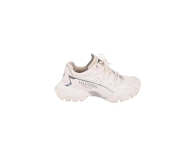 Valentino Leather sneakers White  ref.1177450