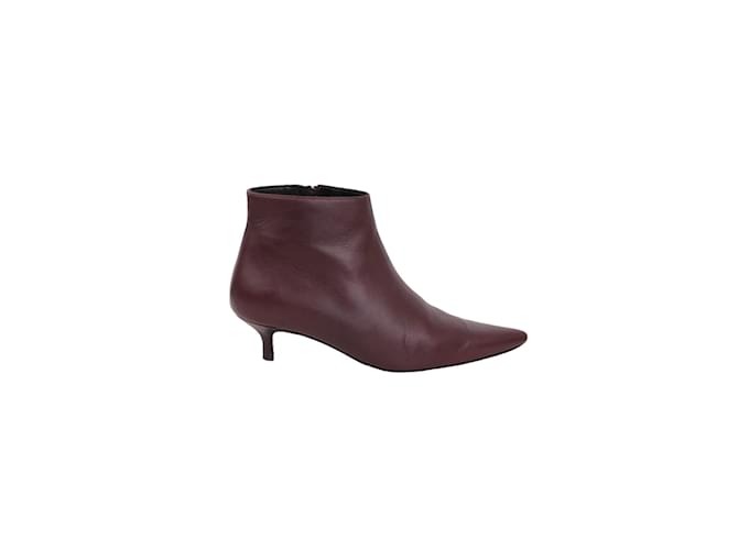 Anine Bing Leather boots Dark red  ref.1177456