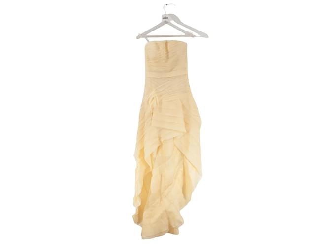 Ermanno Scervino Silk dress Yellow  ref.1177458