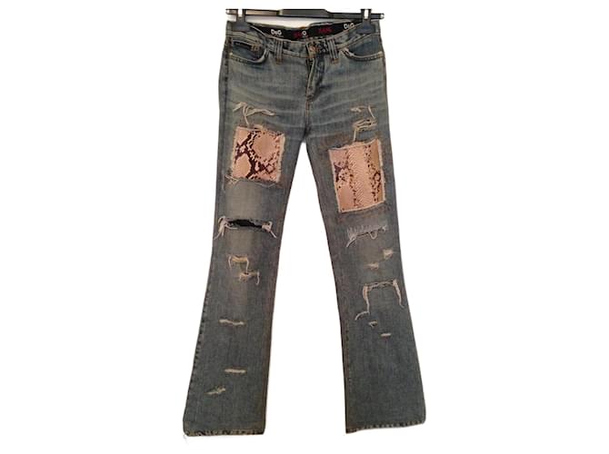 DOLCE & GABBANA Jeans T.US 24 cotton Blu Cotone  ref.1177505