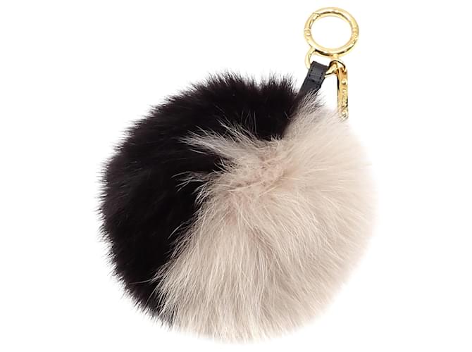 Breloque Fendi Pompon Fourrure Noir  ref.1177663