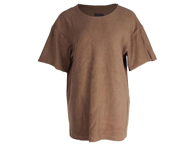 Fear of God Distressed T-shirt in Khaki Green Cotton  ref.1177686