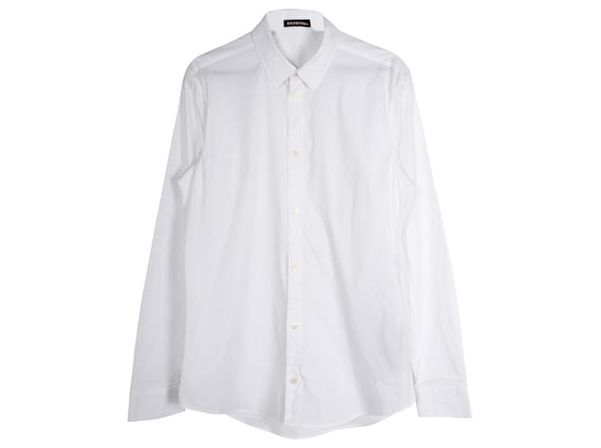 Balenciaga langärmliges, geknöpftes Hemd aus weißer Baumwolle  ref.1177706