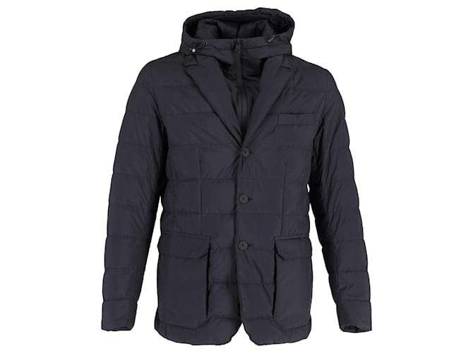 Jacke im Blazer-Stil von Moncler Vernoux aus marineblauer Wolle  ref.1177710