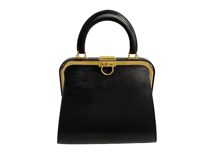 Dior Leather Vintage Doctor Bag Black Pony-style calfskin  ref.1177773
