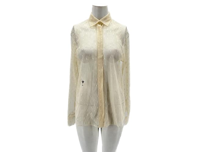DIOR  Tops T.fr 36 polyester White  ref.1177799