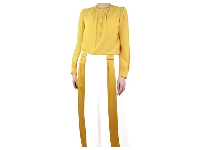 Chloé Yellow silk blouse - size UK 8  ref.1177819