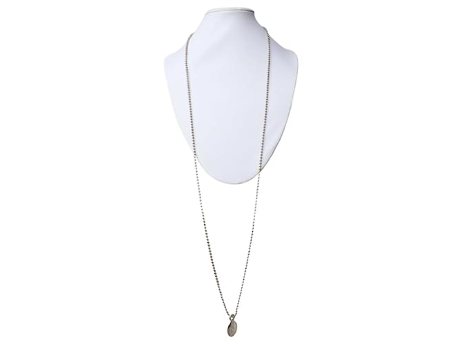 Tiffany & Co Silberne Halskette mit ovalem Anhänger  ref.1177831