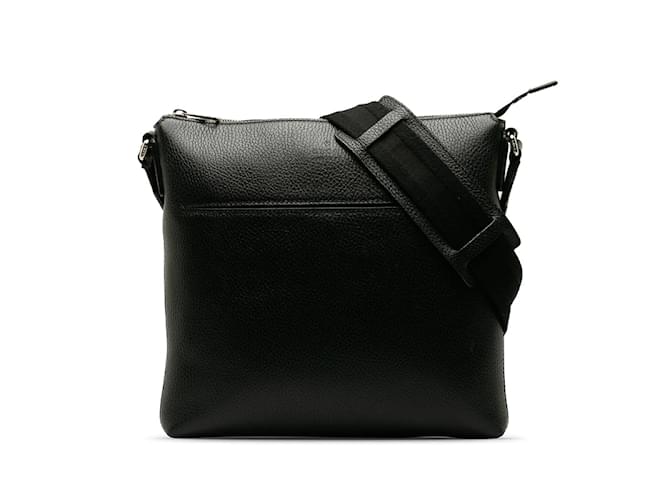 Gucci Leather Cosmopolis Messenger Bag 394915 Black  ref.1177990