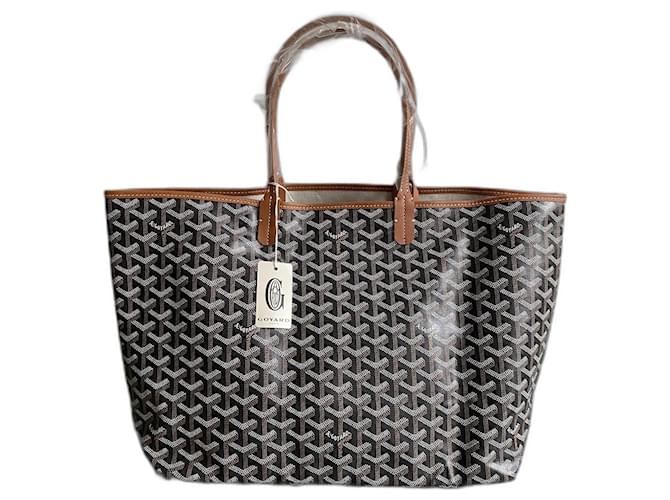 brand new 2024 GOYARD Saint Louis PM bag (Most Wanted Color) Brown Black Beige Leather Cotton  ref.1178027