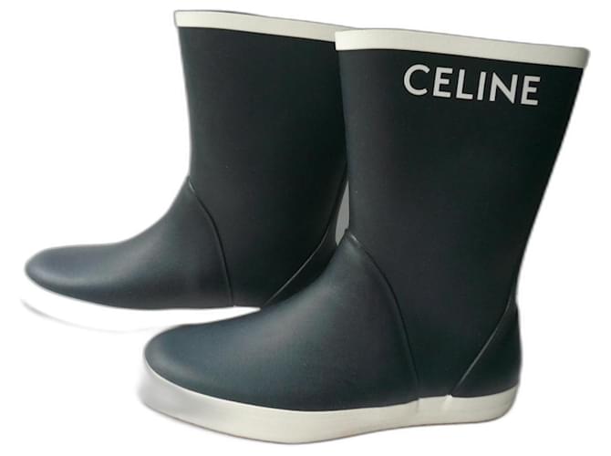 CELINE Flat ankle boot Les Bottes de Pont Céline new T36 Black Rubber  ref.1178055