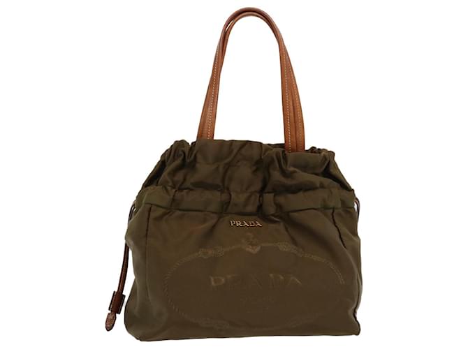 PRADA Shoulder Bag Nylon Khaki Auth bs10307  ref.1178185