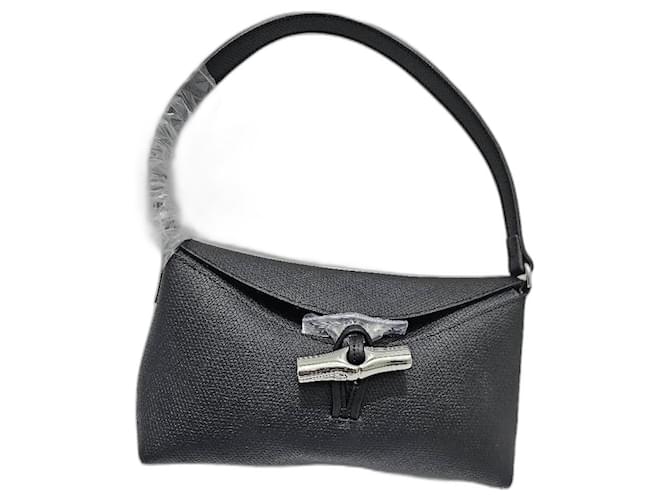 Roseau Longchamp S rouseau shoulder bag Black Leather  ref.1178242