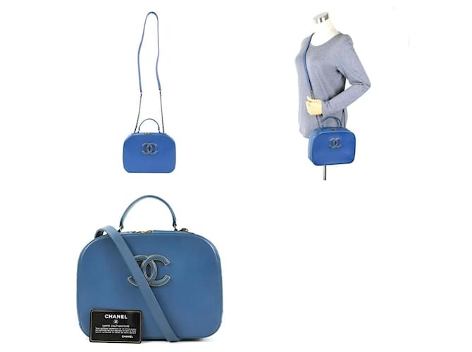 Chanel Blue Leather  ref.1178243