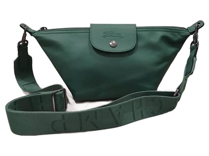 Longchamp XS shoulder bag le pliage xtra Green Leather  ref.1178245