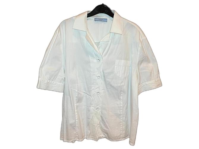 Camicia in cotone bianca Prada Bianco 