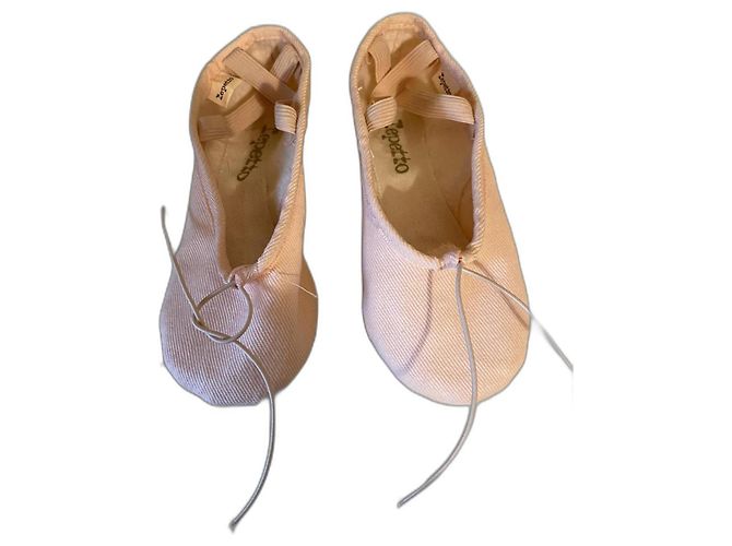 Pantofole da danza Repetto in cotone rosa per bambina