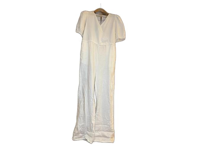 & Other Stories White jumpsuit Cotton Linen  ref.1178253