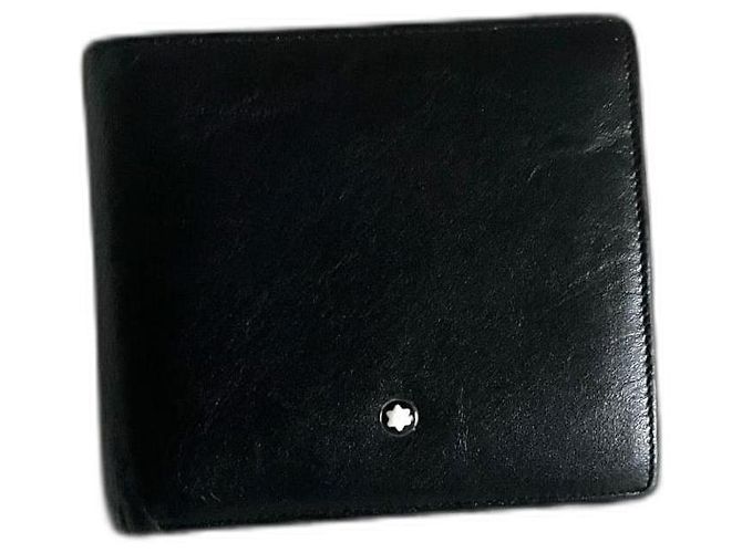 Montblanc 4cc wallet black lambskin