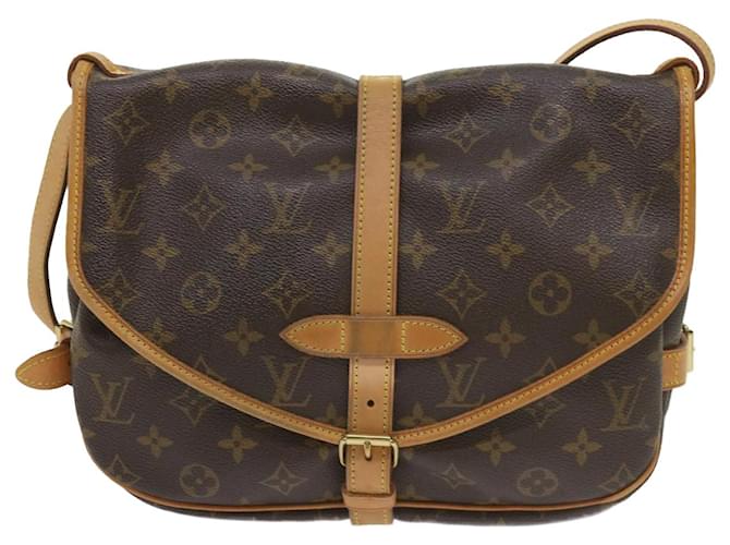 Louis Vuitton Saumur 30 Brown Cloth  ref.1178329