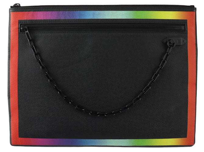 Louis Vuitton Taiga Black Leather  ref.1178387