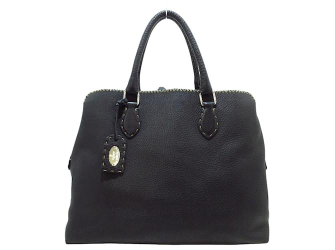 Fendi Selleria Preto Couro  ref.1178474