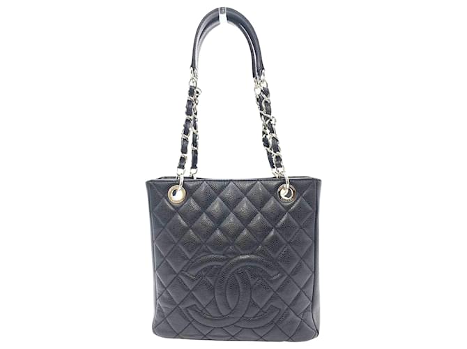 Classique Chanel shopping Cuir Noir  ref.1178536