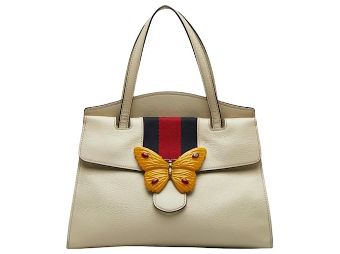 Gucci Butterfly White Leather  ref.1178684