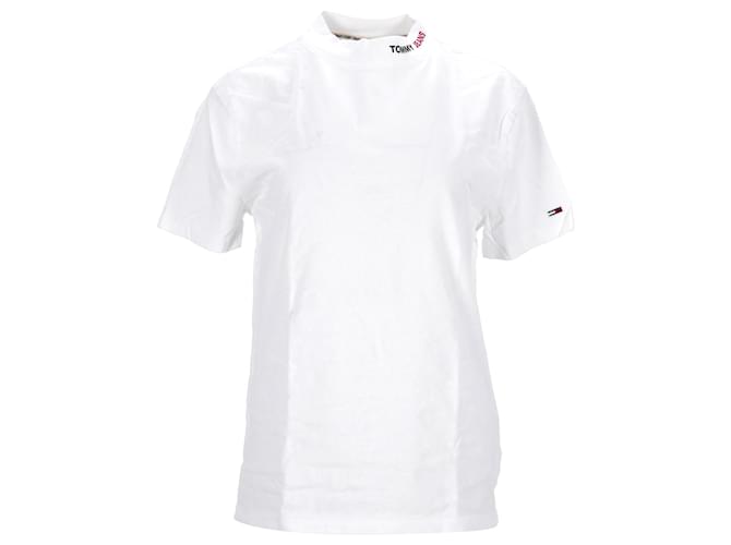Tommy Hilfiger Mens High Neck T Shirt White Cotton  ref.1178773