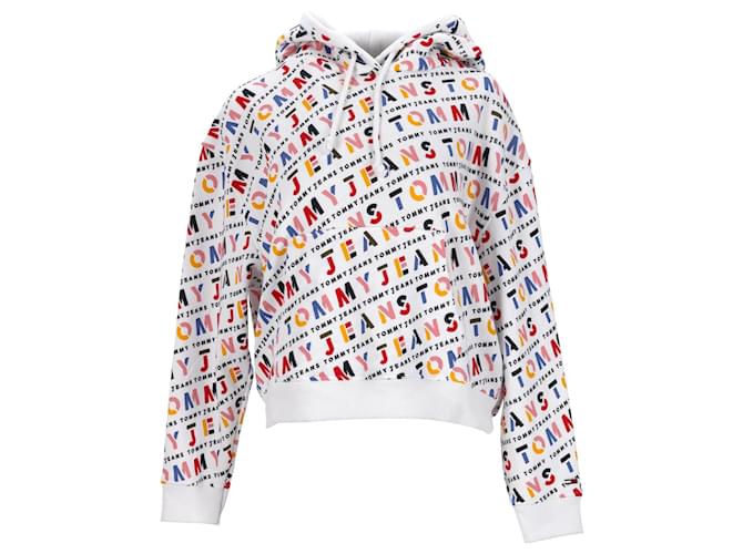 Tommy Hilfiger Womens All Over Print Hoody White Cotton  ref.1178781