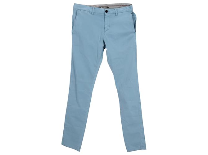 Tommy Hilfiger Pantaloni chino slim fit da uomo Th Flex Blu Blu chiaro Cotone  ref.1178809