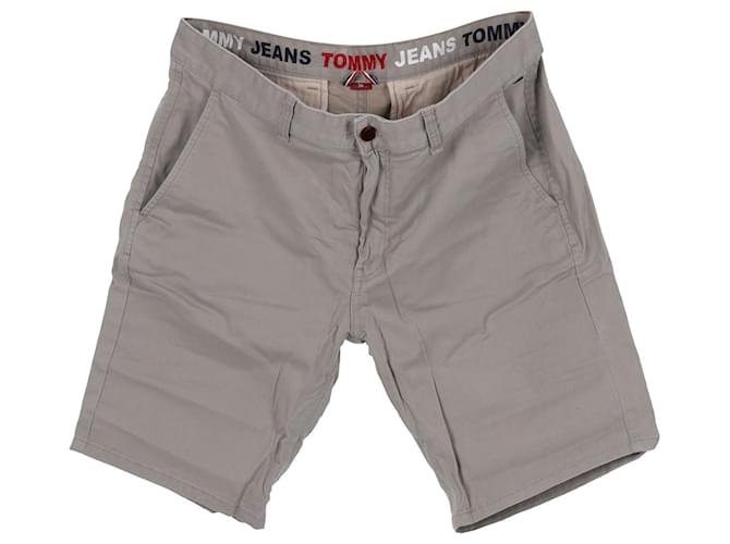 Tommy Hilfiger Mens Twill Fitted Straight Shorts Green Khaki Cotton  ref.1178830