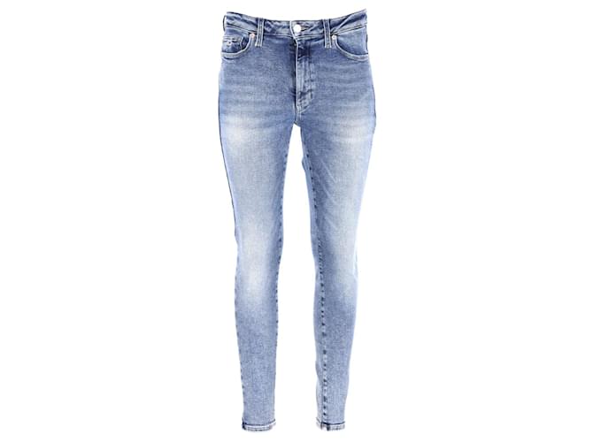Tommy Hilfiger Calça Jeans Feminina Sylvia Super Skinny Cintura Alta Azul Algodão  ref.1178837