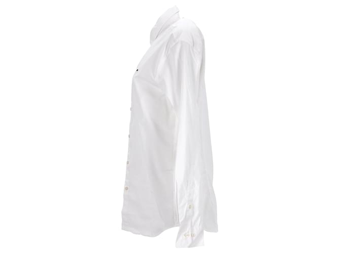 Tommy Hilfiger Camisa masculina stretch slim fit Branco Algodão  ref.1178844