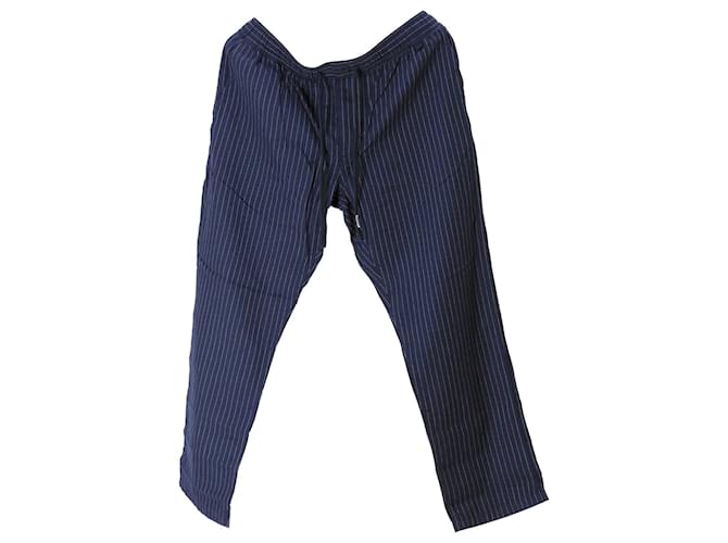 Tommy Hilfiger Mens Scanton Pinstripe Slim Fit Joggers Blue Polyester  ref.1178852