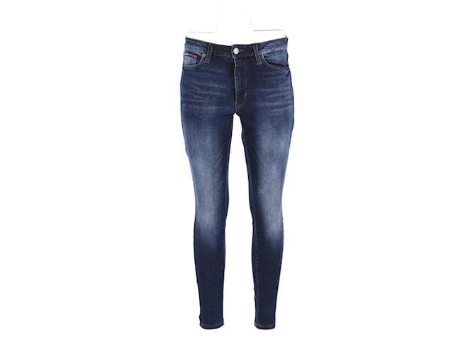 Tommy Hilfiger Calça jeans feminina Sylvia super skinny cintura alta desbotada Azul Algodão  ref.1178873