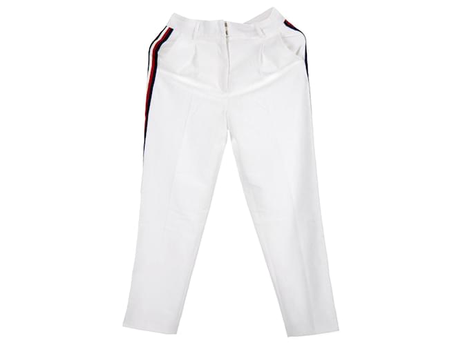 Tommy Hilfiger Womens Petra Hw Pleated Ankle Pant White Polyester  ref.1178875