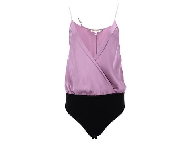 Tommy Hilfiger Womens Zendaya Satin Bodysuit Purple Polyester  ref.1178876
