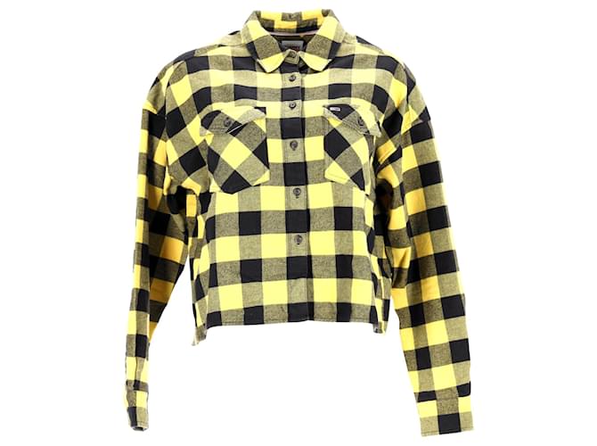 Tommy Hilfiger Womens Gingham Check Shirt Yellow Cotton  ref.1178882