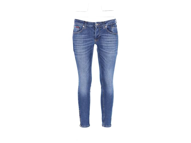 Tommy Hilfiger Jeans skinny da donna a vita bassa Scarlett Blu Cotone  ref.1178883