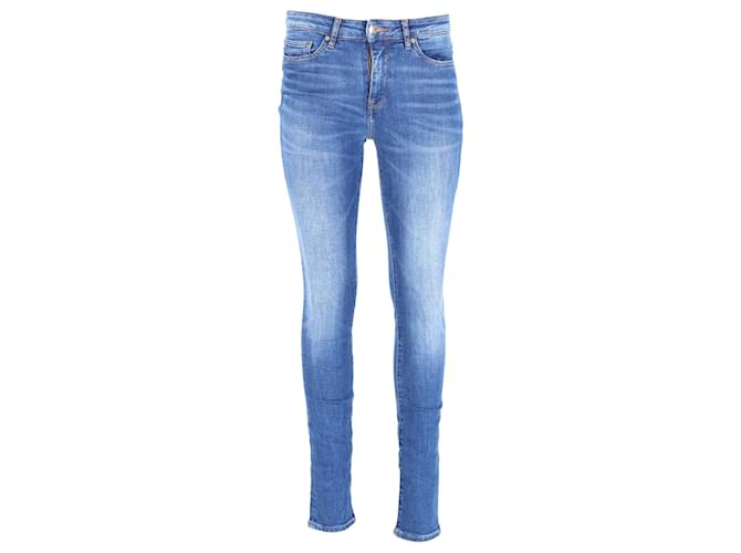 Tommy Hilfiger Calça jeans feminina Venice Heritage Slim Fit desbotada Azul Algodão  ref.1178897